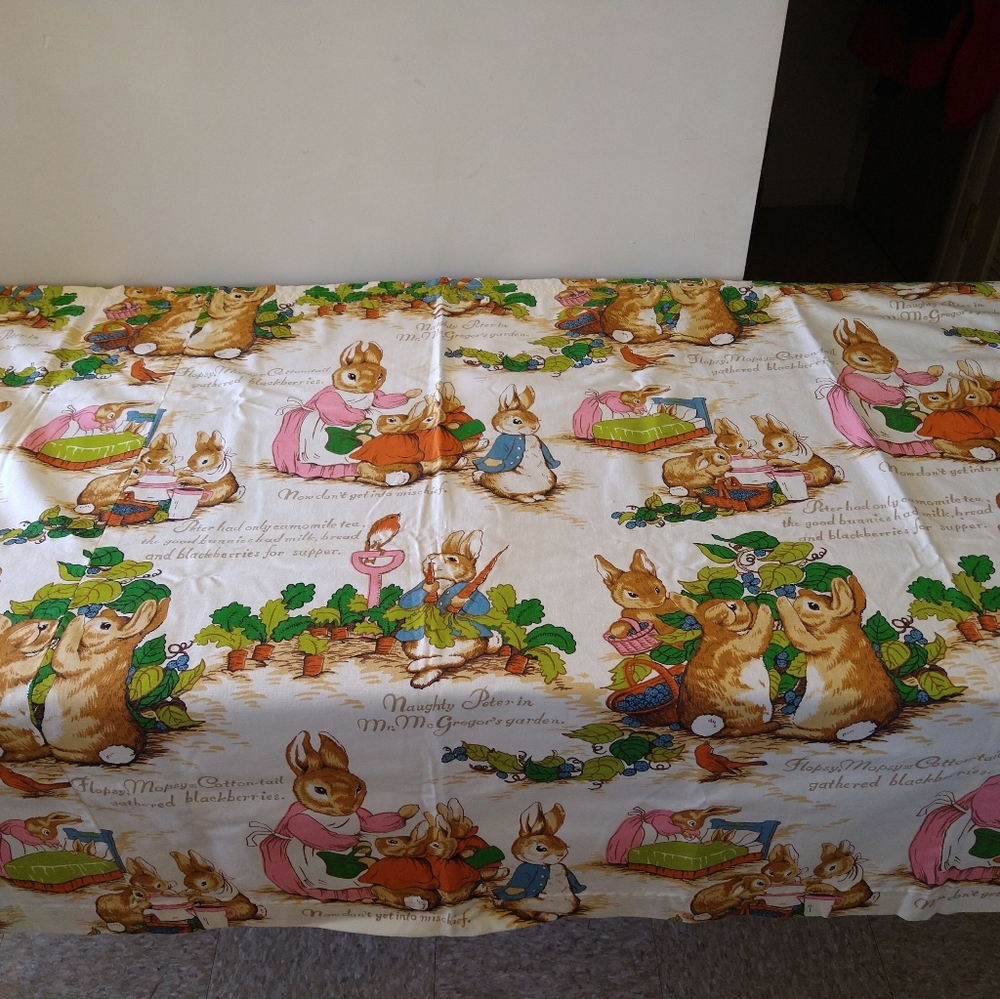 Vintage Peter rabbit material/curtains